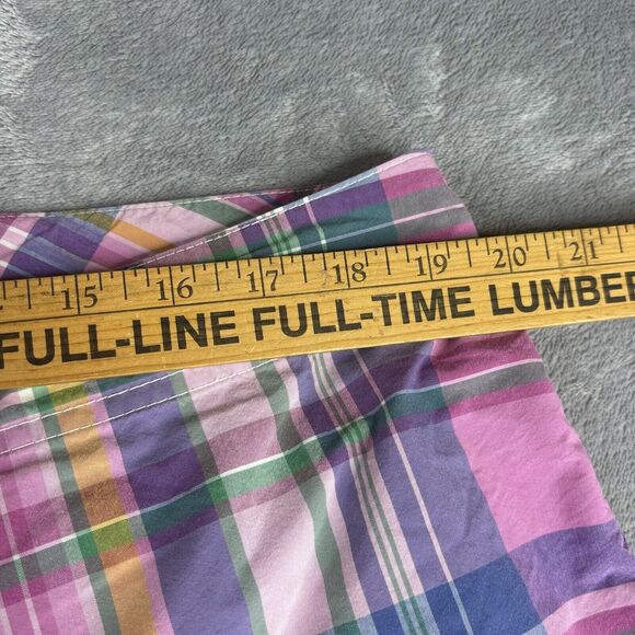 Polo Ralph Lauren Board Shorts‎ Mens 38 Pink Plaid Drawstring Preppy Green Pony - Picture 15 of 16